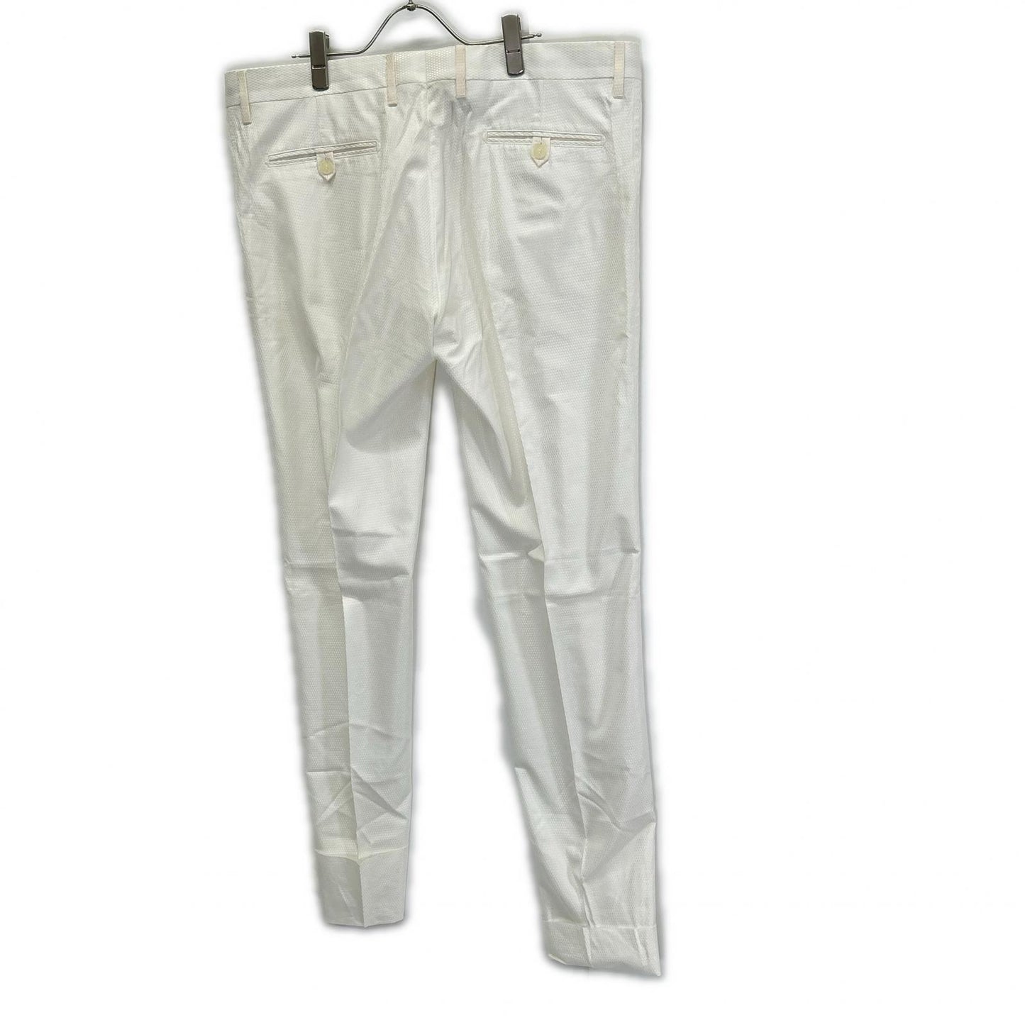 DOLCE&GABBANA ドルチェアンドガッバーナ G3HITT/FM5AL ホワイト センタープレススラックスパンツ ボトムス