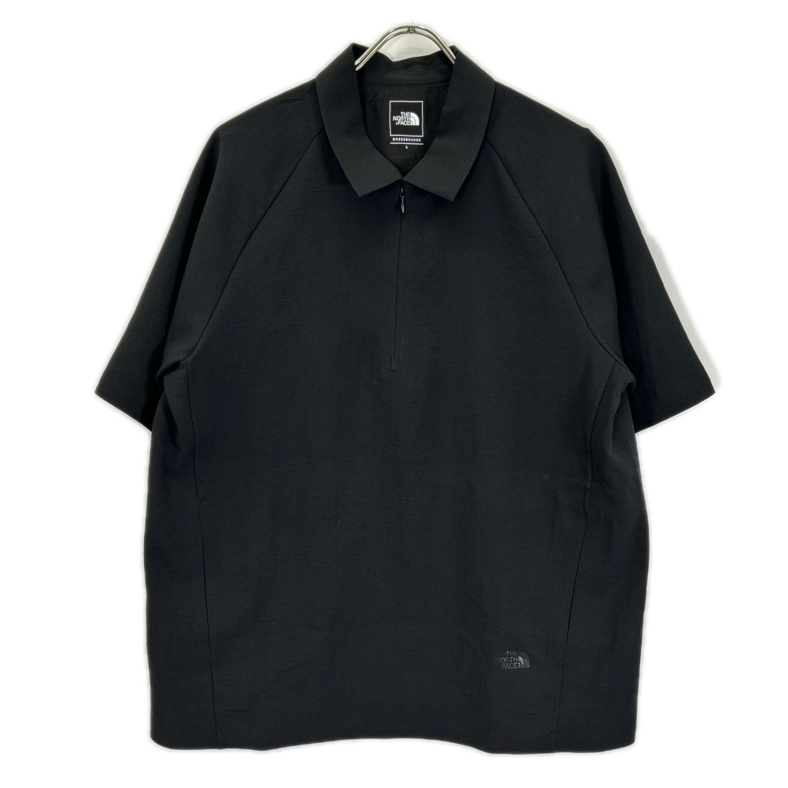 THE NORTH FACE ノースフェイス NT22660 ブラック BREEZERANGE トランクルショートスリーブジップポロシャツ トップス