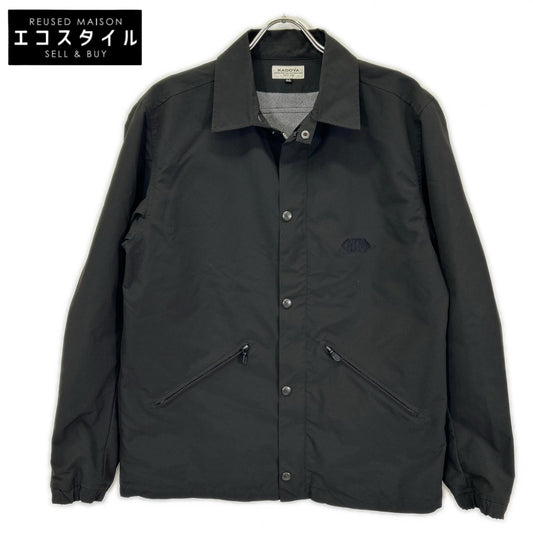 KADOYA Kadoya black embroidered-logo stand-collar zip coach jacket jacket