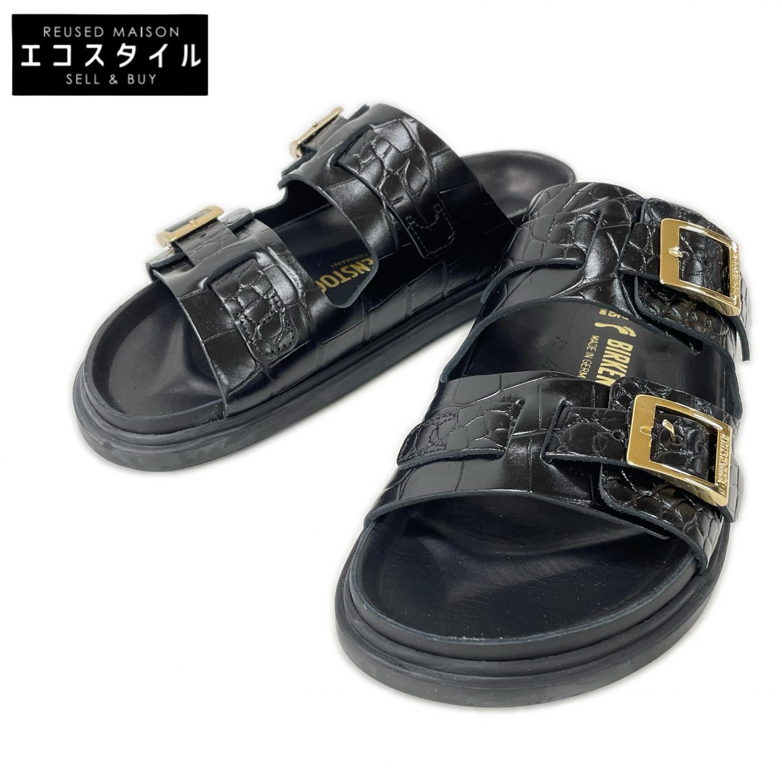 BIRKEN STOCK ビルケンシュトック 【美品】UNITEDARROWS別注 1028831 ST BARTHS クロコ型押しレザー サンダル シューズ