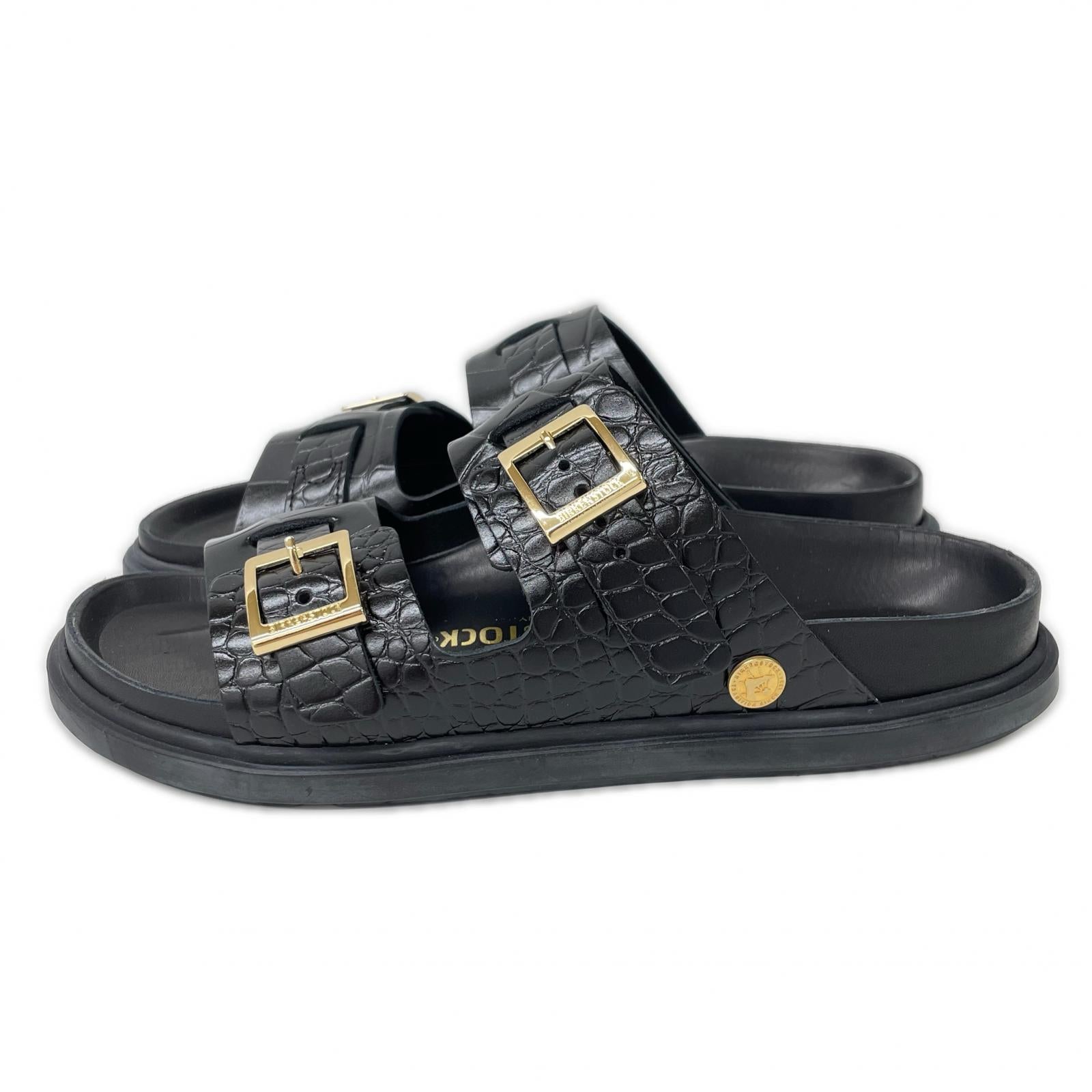 BIRKEN STOCK ビルケンシュトック 【美品】UNITEDARROWS別注 1028831 ST BARTHS クロコ型押しレザー サンダル シューズ