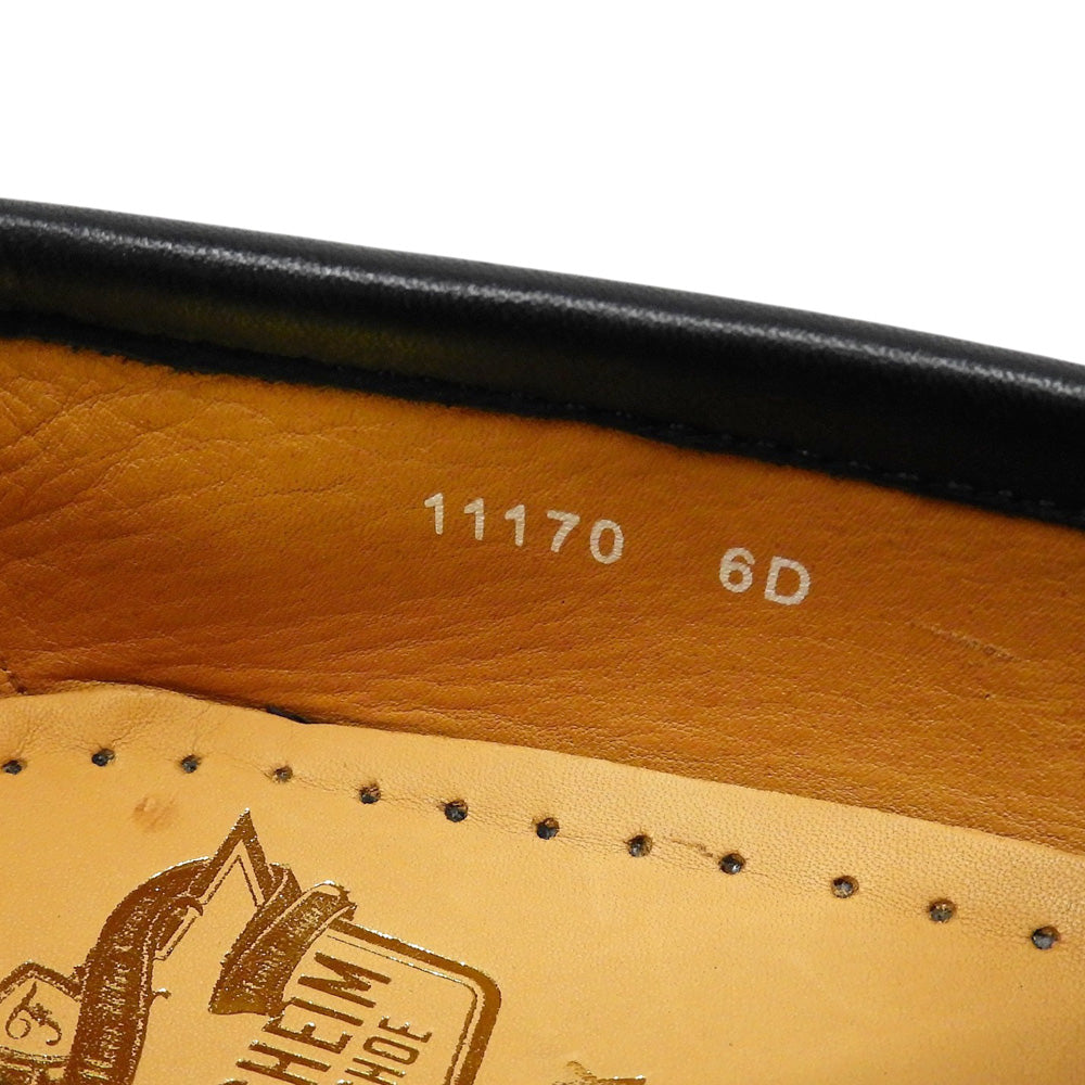 FLORSHEIM フローシャイム 新品同様 コンビレザー 別注コブラヴァンプ シューズ メンズ ブラック 6 D 11170 シューズ