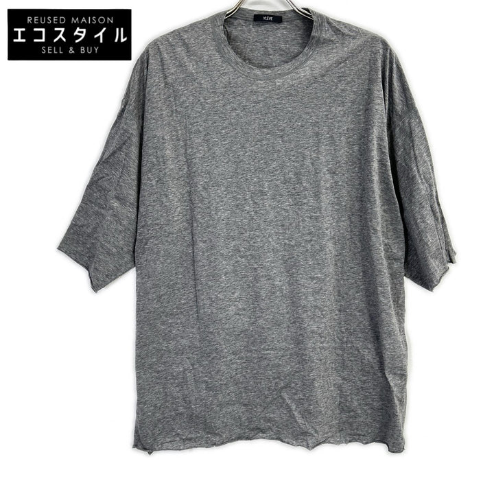 YLEVE イレーヴ グレー COTTON SHEER JERSEY SHORT SLEEVE トップス