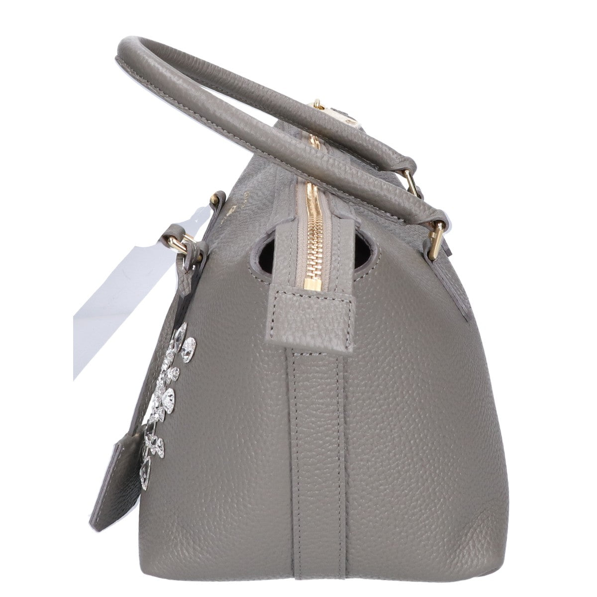 A.D.M.J. Accessoires De Mademoiselle ADMJ 【新品同様】18SC080104 牛革 スワロフスキークリスタル付 2WAYショルダー トートバッグ