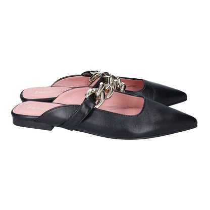 Pretty Ballerinas プリティ バレリーナ YVETTE チェーンベルトストラップ ポインテッドトゥ ミュール シューズ