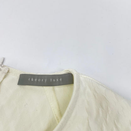 theory luxe セオリーリュクス 25SS ホワイト バックジップ ウォッシャブルペプラムブラウス トップス