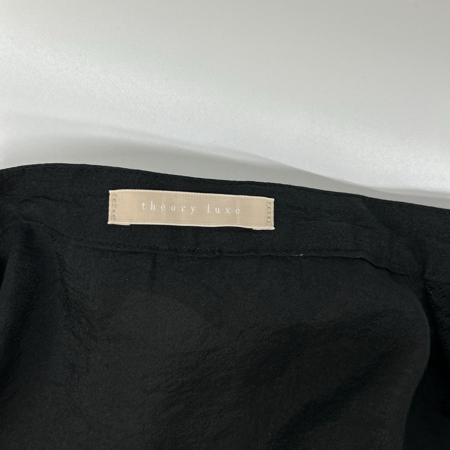 theory luxe セオリーリュクス 24AW ブラック レーヨン オーガンジー ボタンブラウス トップス