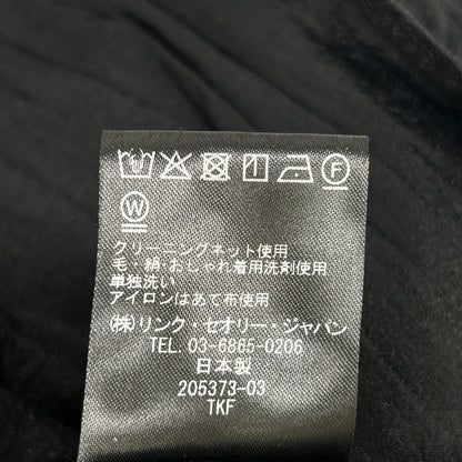 theory luxe セオリーリュクス 24AW ブラック レーヨン オーガンジー ボタンブラウス トップス