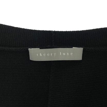 theory luxe セオリーリュクス 24SS ブラック コットン ベルト付き ノーカラー ニット ベスト トップス