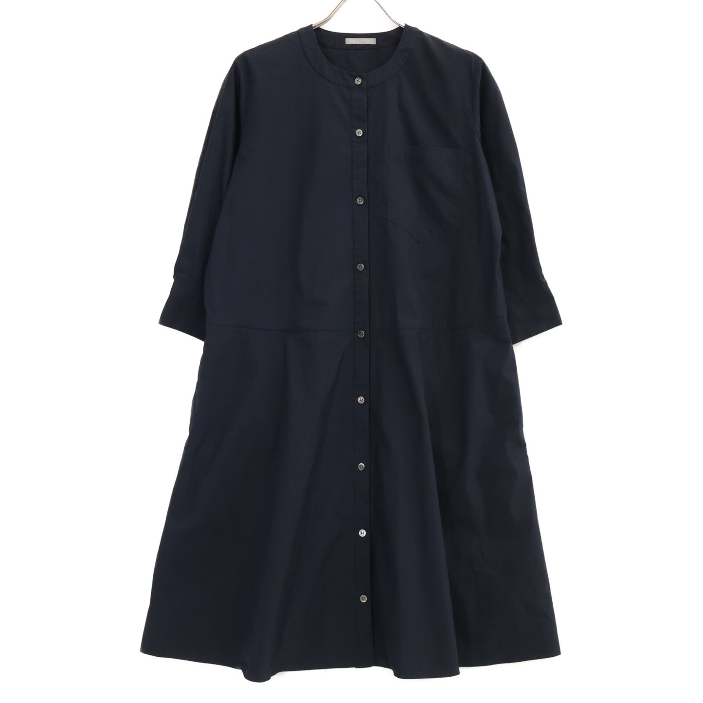 theory luxe セオリーリュクス 24SS ネイビー コットン Tech Poplin ボタン シャツワンピース ワンピース