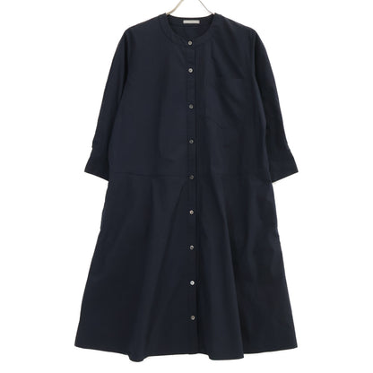 theory luxe セオリーリュクス 24SS ネイビー コットン Tech Poplin ボタン シャツワンピース ワンピース