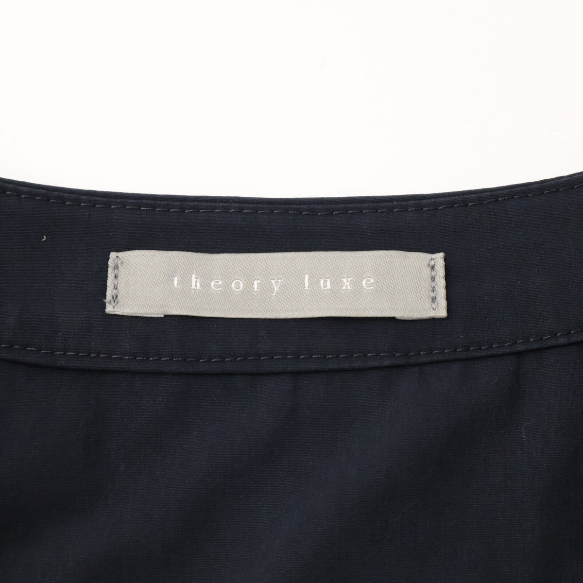 theory luxe セオリーリュクス 24SS ネイビー コットン Tech Poplin ボタン シャツワンピース ワンピース