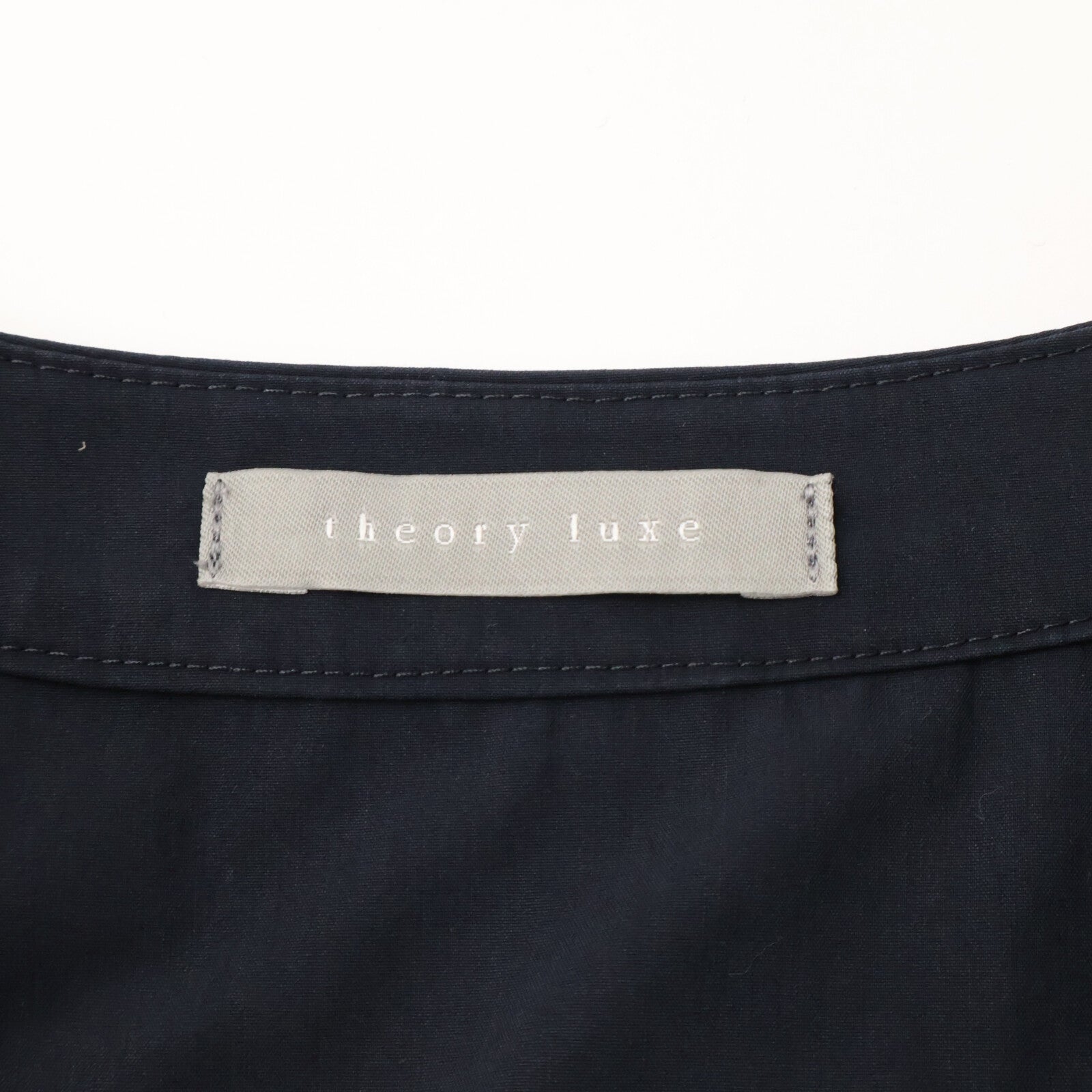 theory luxe セオリーリュクス 24SS ネイビー コットン Tech Poplin ボタン シャツワンピース ワンピース