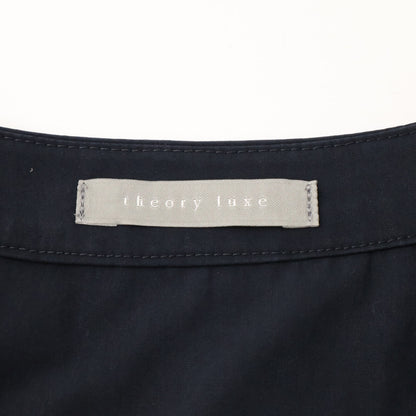 theory luxe セオリーリュクス 24SS ネイビー コットン Tech Poplin ボタン シャツワンピース ワンピース