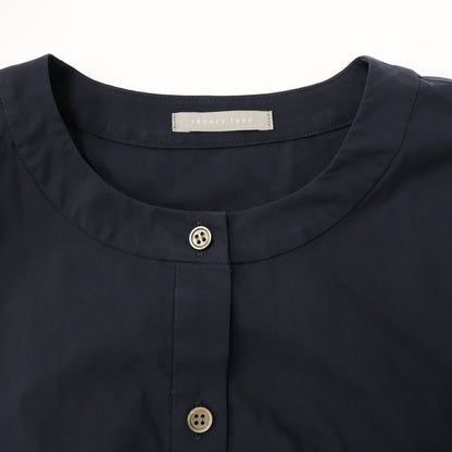 theory luxe セオリーリュクス 24SS ネイビー コットン Tech Poplin ボタン シャツワンピース ワンピース