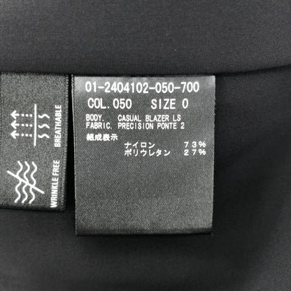 Theory セオリー ブラック ナイロン シングルボタン テーラードジャケット トップス