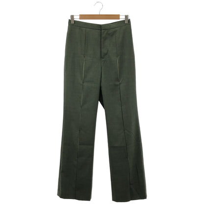 LE CIEL BLEU ルシェルブルー 25SS カーキ スリットシアーデザイン スリムフレアパンツ ボトムス