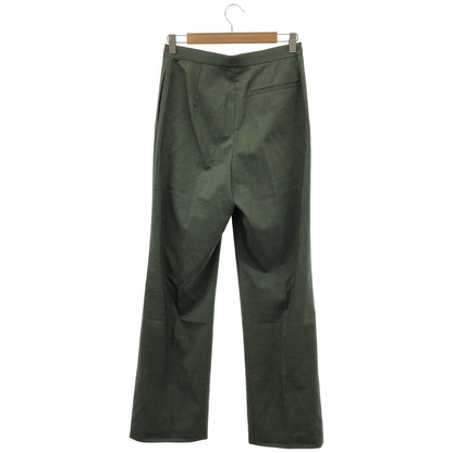 LE CIEL BLEU ルシェルブルー 25SS カーキ スリットシアーデザイン スリムフレアパンツ ボトムス