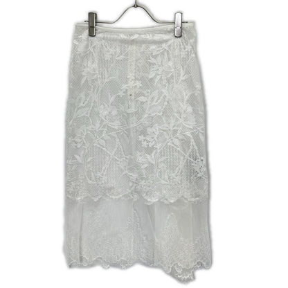 LE CIEL BLEU ルシェルブルー 26SS 28S67506 ホワイト レ-ススカート スカート