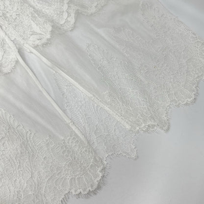 LE CIEL BLEU ルシェルブルー 26SS 28S67506 ホワイト レ-ススカート スカート