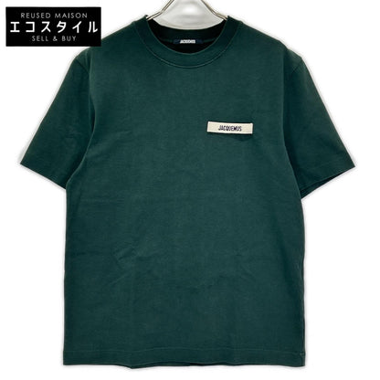 JACQUEMEUS ジャックムス 24E 245JS208 グリーン グログラン ロゴ クルーネックS/Sカットソー トップス