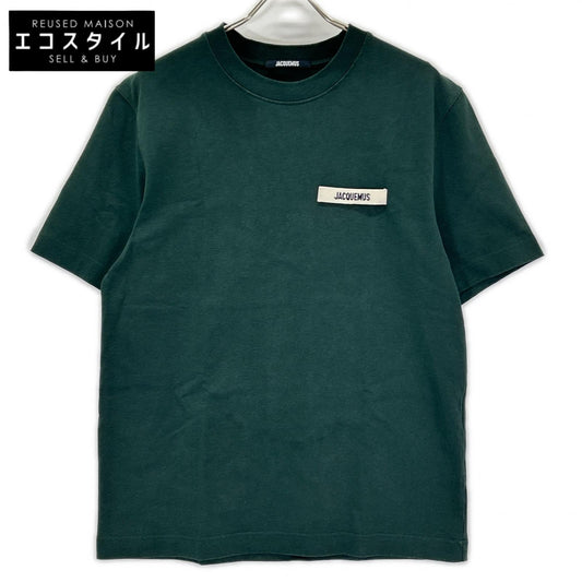 JACQUEMEUS ジャックムス 24E 245JS208 グリーン グログラン ロゴ クルーネックS/Sカットソー トップス