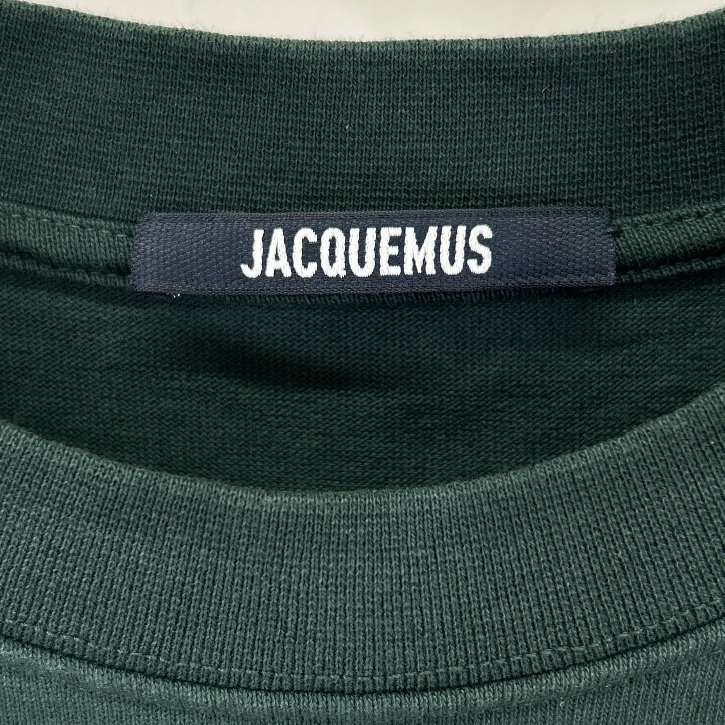 JACQUEMEUS ジャックムス 24E 245JS208 グリーン グログラン ロゴ クルーネックS/Sカットソー トップス