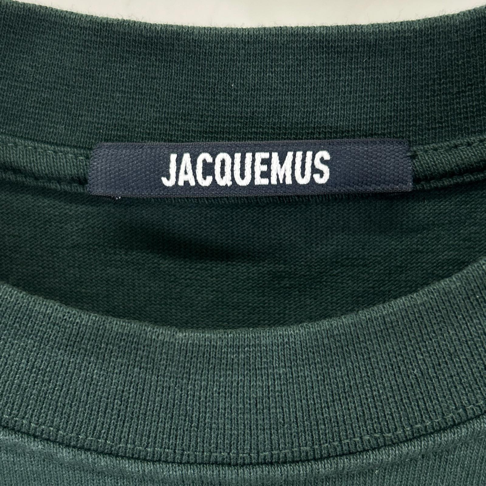 JACQUEMEUS ジャックムス 24E 245JS208 グリーン グログラン ロゴ クルーネックS/Sカットソー トップス