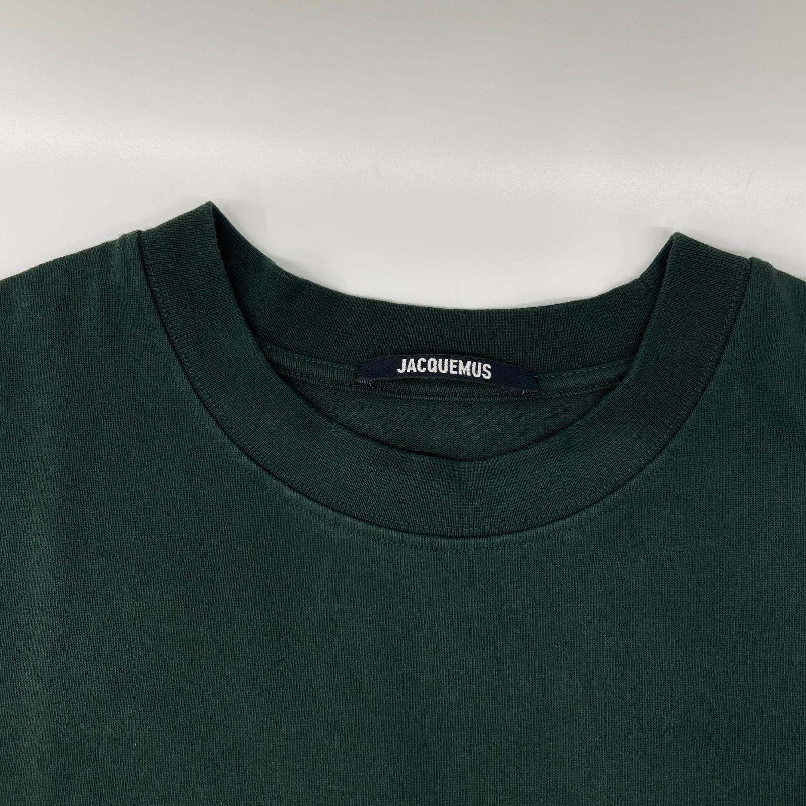 JACQUEMEUS ジャックムス 24E 245JS208 グリーン グログラン ロゴ クルーネックS/Sカットソー トップス
