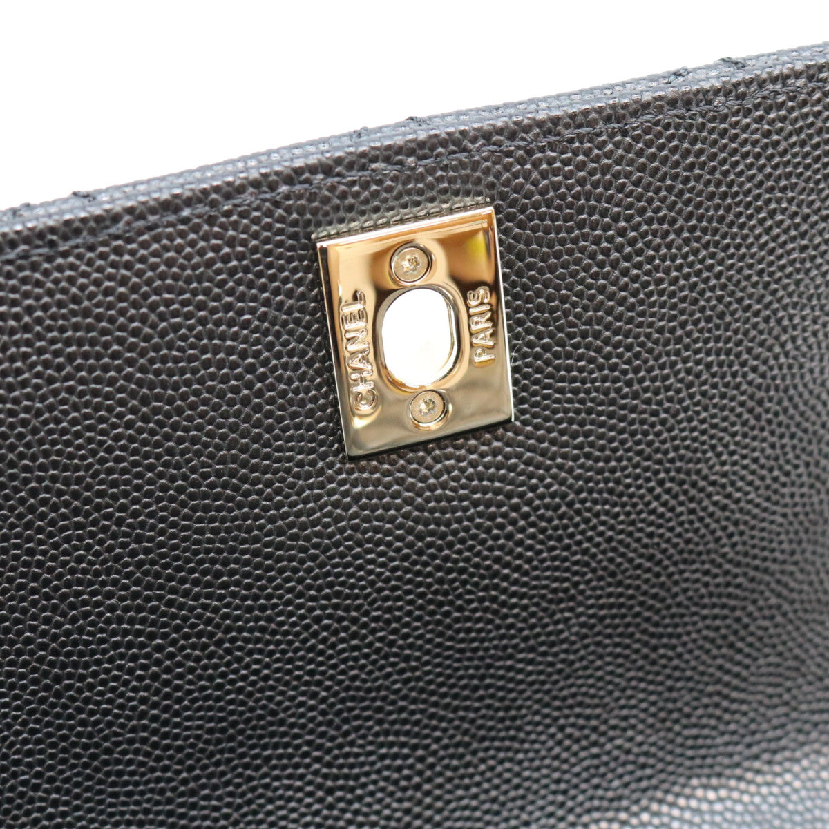 CHANEL シャネル AS2215 ブラック キャビアスキン シャンパンゴールド金具 ココハンドル19XXS チェーンショルダーバッグ ハンドバッグ