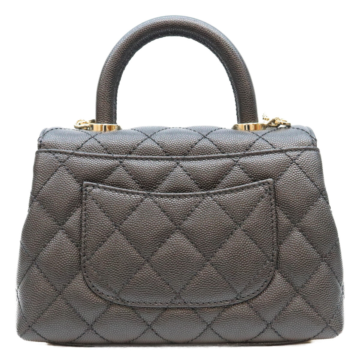 CHANEL シャネル AS2215 ブラック キャビアスキン シャンパンゴールド金具 ココハンドル19XXS チェーンショルダーバッグ ハンドバッグ