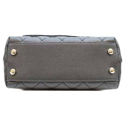 CHANEL シャネル AS2215 ブラック キャビアスキン シャンパンゴールド金具 ココハンドル19XXS チェーンショルダーバッグ ハンドバッグ