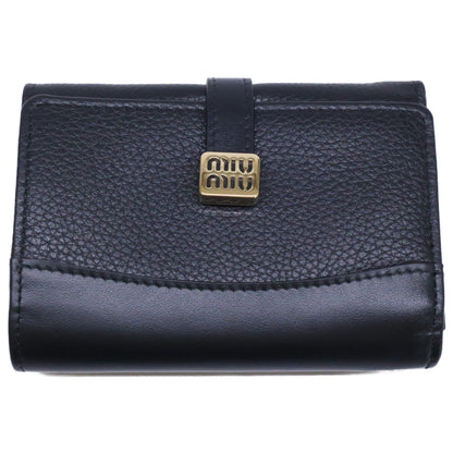 MIUMIU ミュウミュウ 【美品】5MH034 DAINO / SOFT CALF 三つ折り財布 三つ折り財布（小銭入れあり）