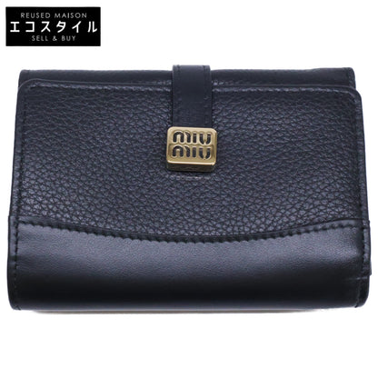 MIUMIU ミュウミュウ 【美品】5MH034 DAINO / SOFT CALF 三つ折り財布 三つ折り財布（小銭入れあり）
