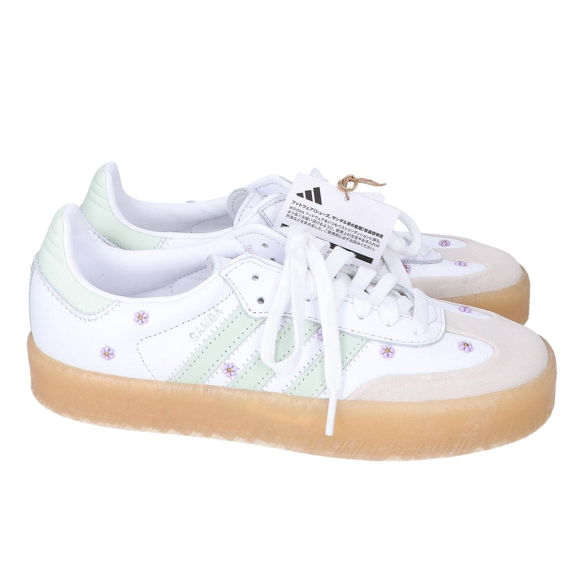 adidas アディダス 【新品同様】JS3954 Sambae フラワースタッズ ローカットスニーカー シューズ