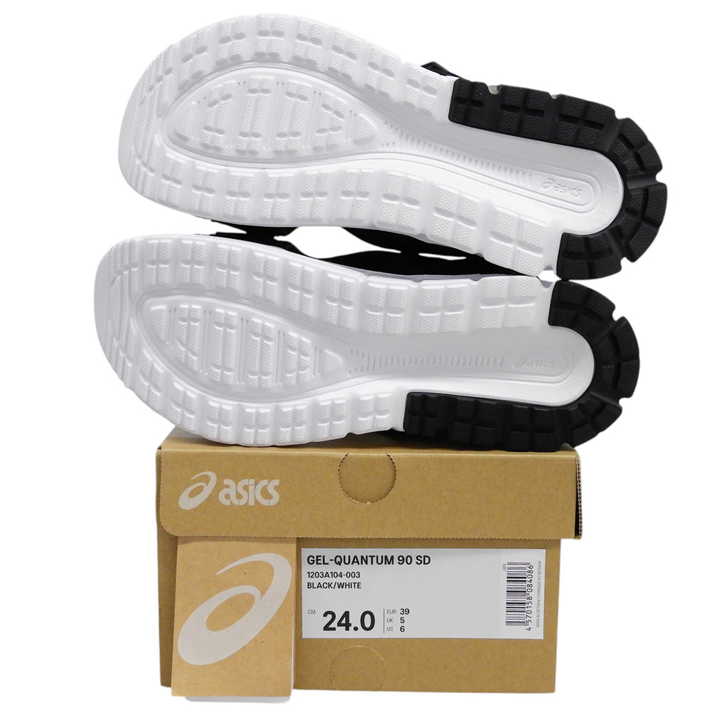 asics アシックス 新品同様 ゲルクォンタム 90SD サンダル シューズ レディース ブラック 24cm 1203A104 シューズ