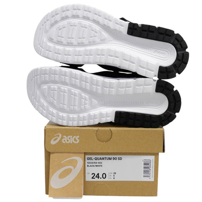 asics アシックス 新品同様 ゲルクォンタム 90SD サンダル シューズ レディース ブラック 24cm 1203A104 シューズ