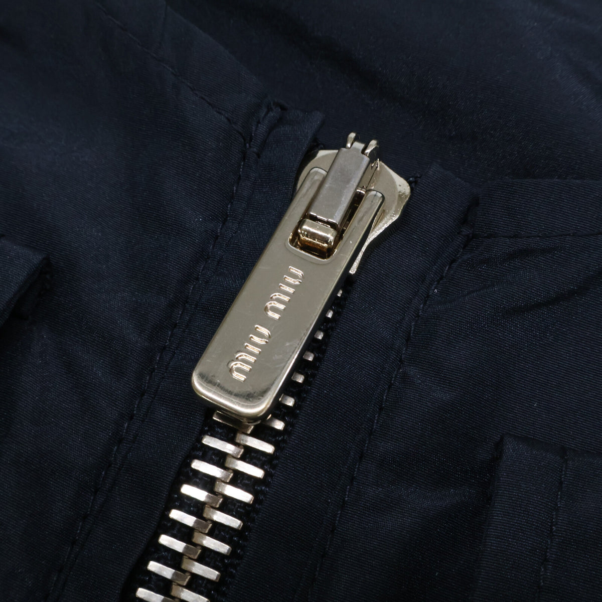 MIUMIU ミュウミュウ 【新品同様/国内正規/23年製】MF5279 Technical Fabric Mini Dress フロントジップ ミニドレス ワンピース