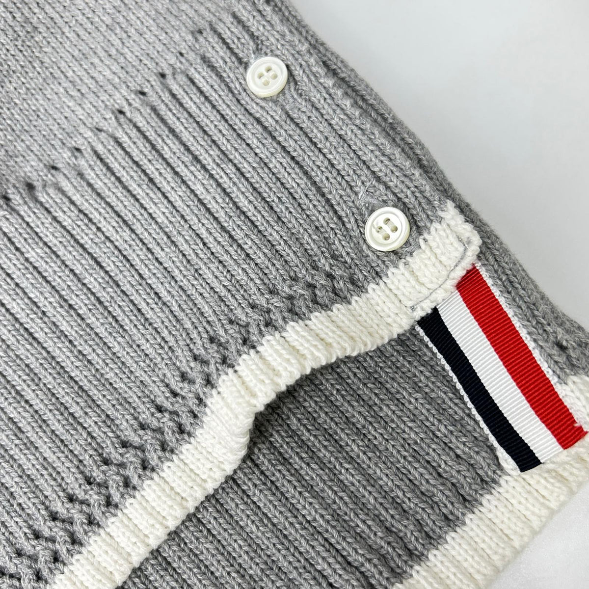 THOM BROWNE トムブラウン FKA372A-Y3017 Gray 4-Bar Short-Sleeve Pullover Knit/ Short-Sleeve Pullover Knit Top