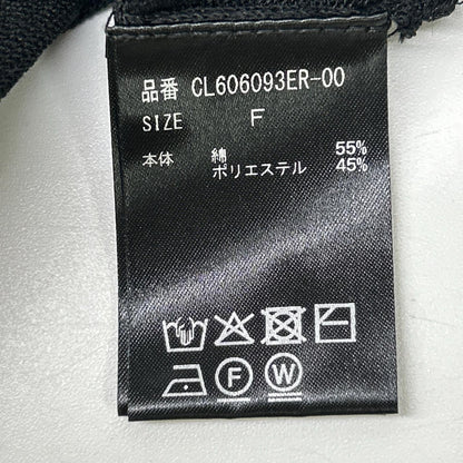 カレンソロジー Curensology ブラック モックネック ショートスリーブシアーニットセータープルオーバー トップス