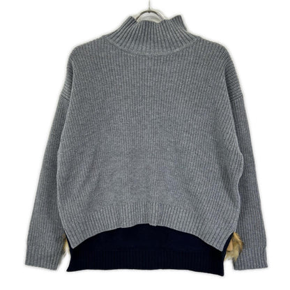 STUMBLY スタンブリー 5355270007 グレー Fur Trim Combi Pullover/ハイネックニット トップス