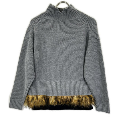 STUMBLY スタンブリー 5355270007 グレー Fur Trim Combi Pullover/ハイネックニット トップス