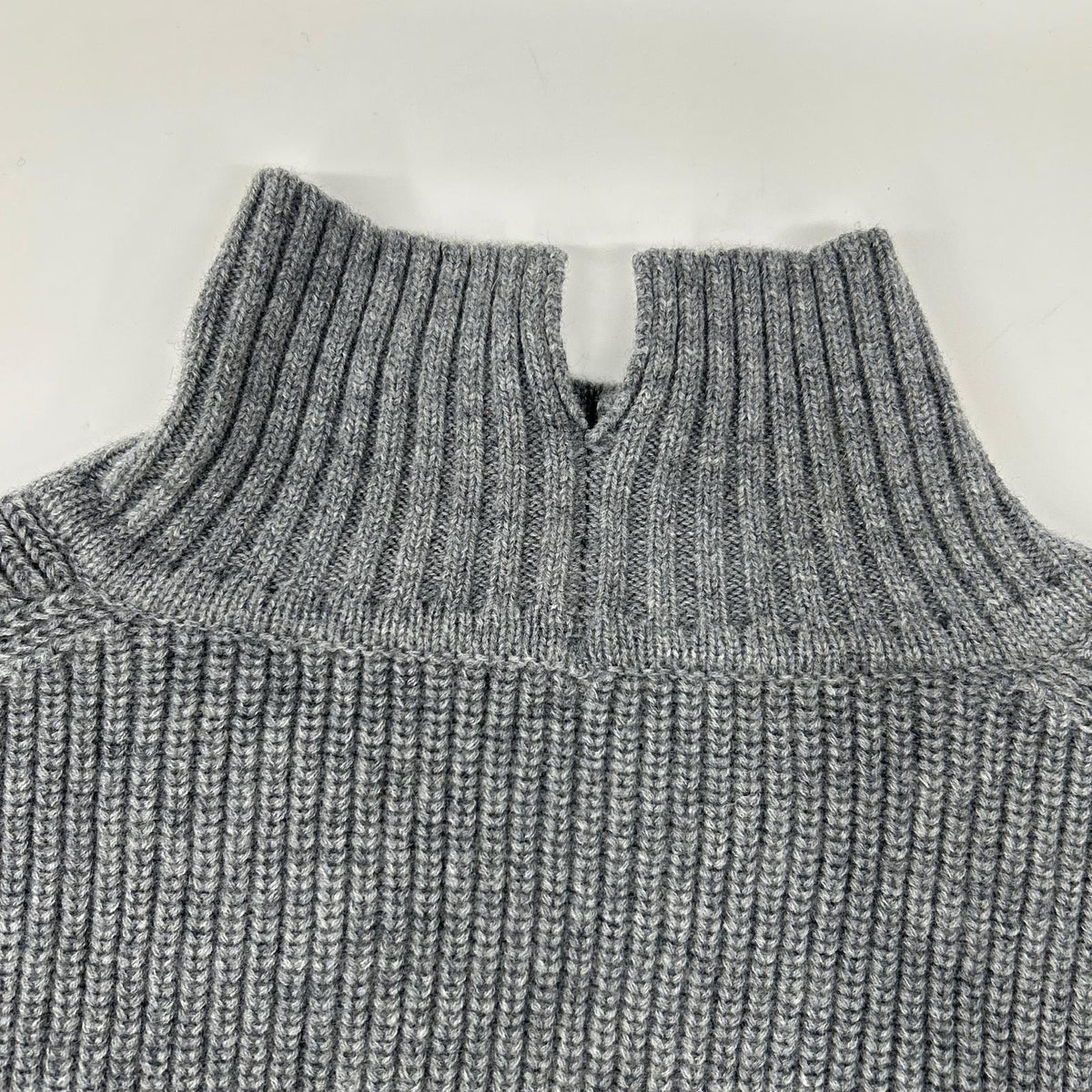 STUMBLY 5355270007 gray Fur Trim Combi Pullover/high-neck knit top