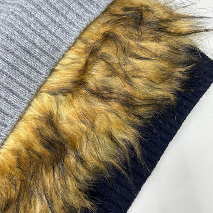 STUMBLY スタンブリー 5355270007 グレー Fur Trim Combi Pullover/ハイネックニット トップス