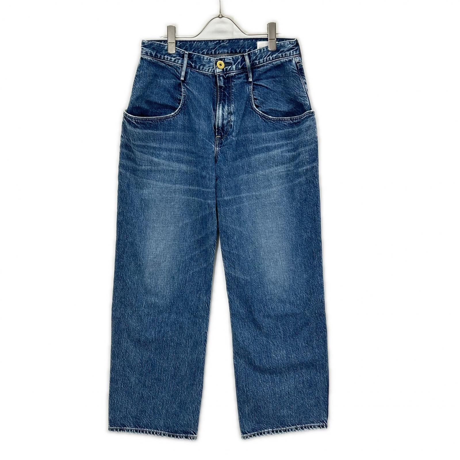 upper hights アッパーハイツ 【×CONTE】インディゴ STRAIGHT PT ダメージ加工デニムパンツ ボトムス