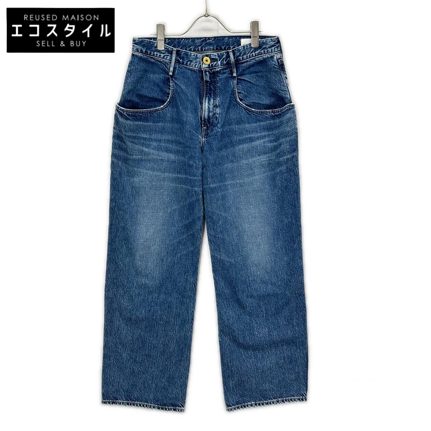 upper hights アッパーハイツ 【×CONTE】インディゴ STRAIGHT PT ダメージ加工デニムパンツ ボトムス