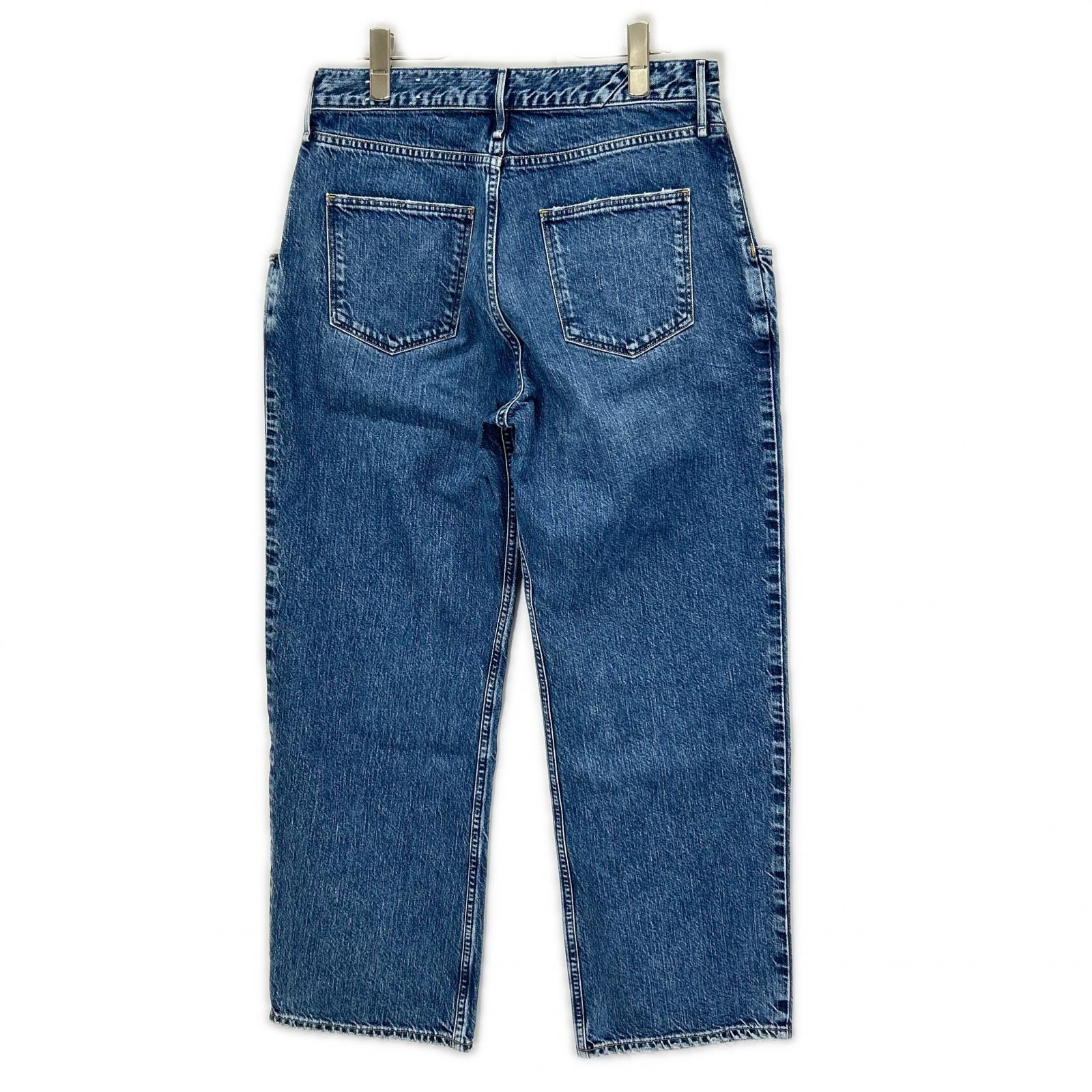 upper hights アッパーハイツ 【×CONTE】インディゴ STRAIGHT PT ダメージ加工デニムパンツ ボトムス