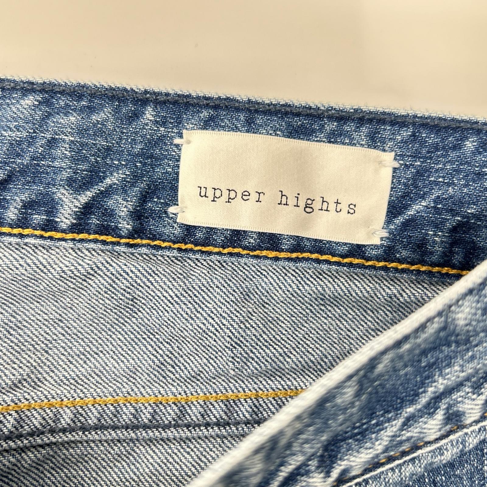 upper hights アッパーハイツ 【×CONTE】インディゴ STRAIGHT PT ダメージ加工デニムパンツ ボトムス
