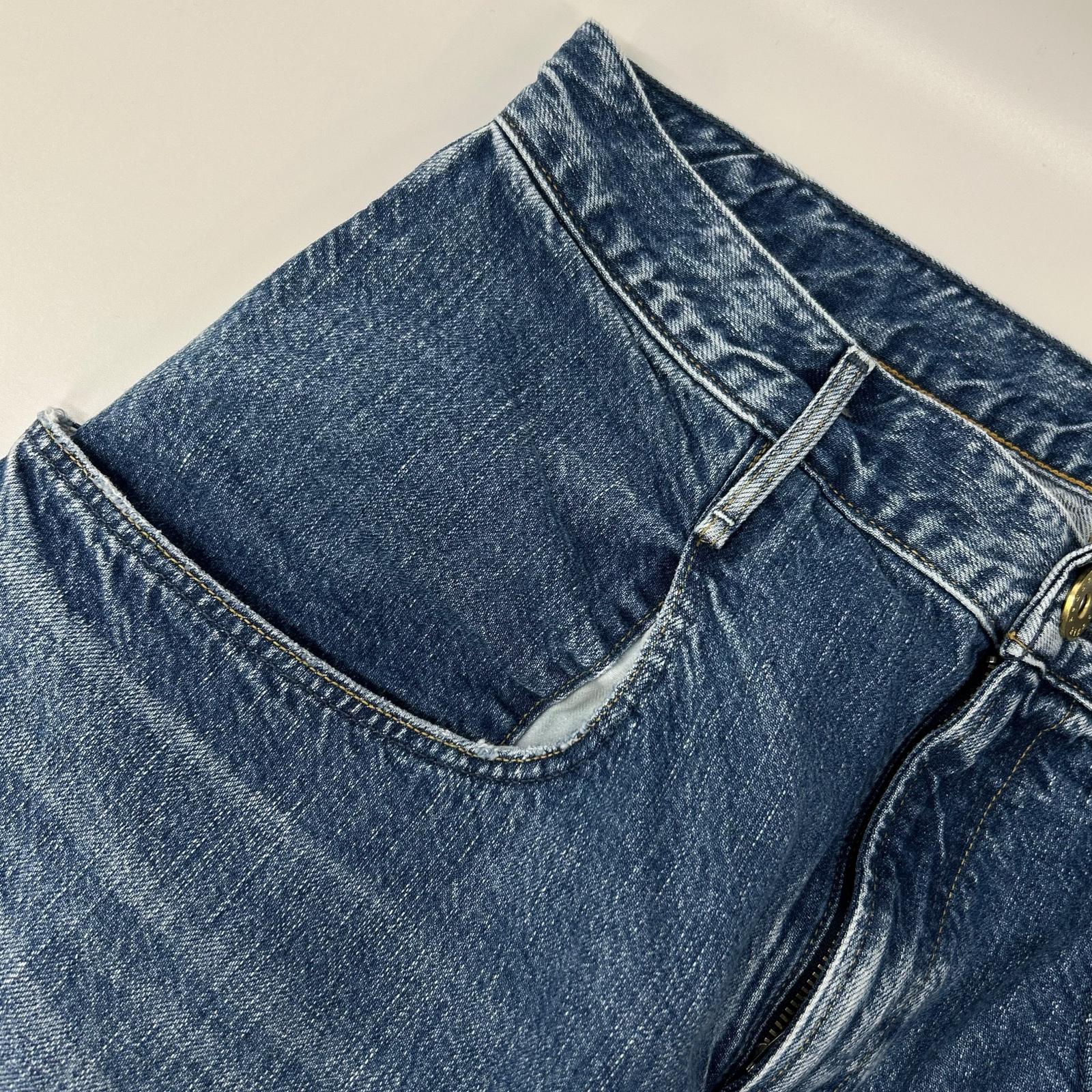 upper hights アッパーハイツ 【×CONTE】インディゴ STRAIGHT PT ダメージ加工デニムパンツ ボトムス
