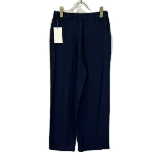PASSIONE パシオーネ ネイビー サイドライン ドローストリングス 1タックワイドスラックス ボトムス